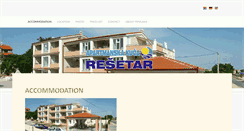 Desktop Screenshot of apartmani-resetar.com.hr